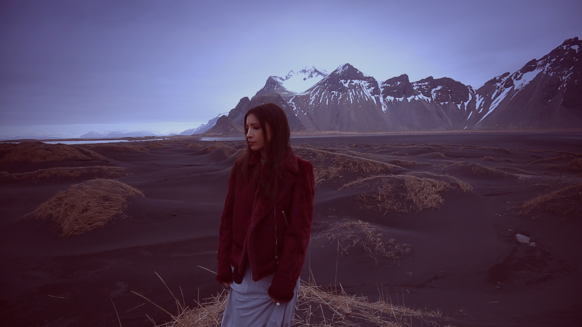 Francesca Miccoli on location in Iceland Film official Music Video Angels & Demons